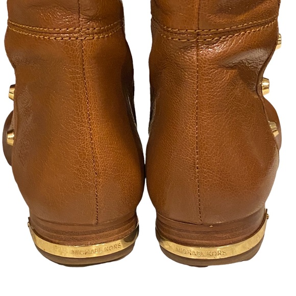 MICHAEL KORS | AILEE GOLD STUD BOOTS SZ 7 - Picture 10 of 16